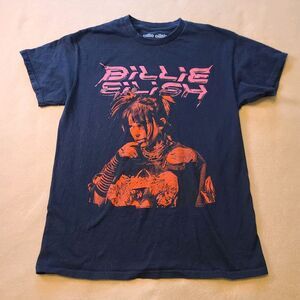 Billie Eilish Graphic T-Shirt L Black Red Tour Style Streetwear Y2K
